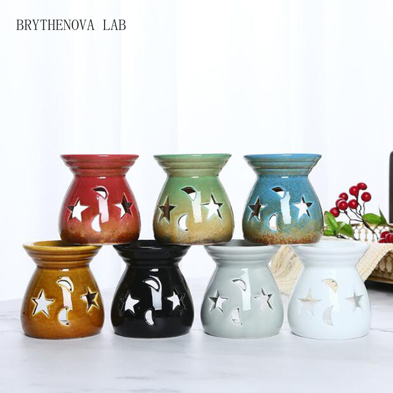 Candle Supplies Essential Oils - Brûleur d'arômes en porcelaine à motif